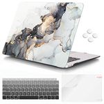 iCasso for MacBook Air 13 inch Case 2020 2019 2018 Release A2337 M1/A2179/A1932, Plastic Hard Shell Case Cover & Keyboard Cover for MacBook Air 13'' with Touch ID Retina Display - Lightning