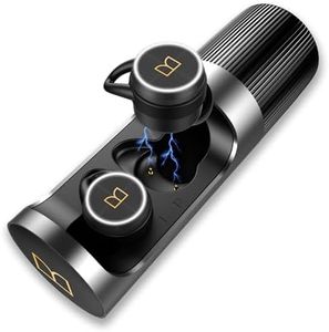 Monster Clarity 101 AirLinks Wireless Earbuds, Bluetooth 5.0 in-Ear Headphones with Charging Case, Stereo Earphones Deep Bass Sound, IPX5 Waterproof, Built-in Mic, Clear Call, Secure Fit for Sports