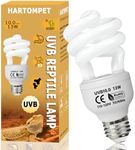 HARTOMPET UVB 105.0 Reptile Light 13W, Compact Fluorescent Lamp，Coil UVB Desert Bulb–Lighting for Bearded Dragons, Lizards, Tortoises, Snakes, Geckos, Amphibians & Small Reptile Tanks