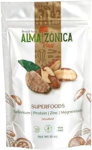 ALMA ZÓNICA – Raw unsalted premium Brazil Nuts, 1 pound (16oz) | Unsalted, Gluten-Free, Kosher | Rich in Selenium, Antioxidants & Healthy Fats | Resealable Bag | Sustainable & Ethically Sourced