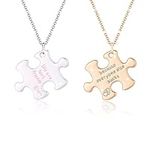 Friendship Necklace for 2, We Are Best Friend Puzzle Necklaces, BFF Matching Colors Pendant Chains Necklaces, Valentine Friendship Jewelry Gifts for Women Teen Girls Boys Friends