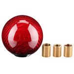 Aramox Gear Shift Knob, Car Universal Modification Carbon Fiber Manual Knob Gear Shift Head Shifter (Red)