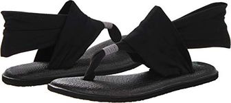 Sanuk Women's Yoga Sling 2 Flip Flop,Black,6 M US