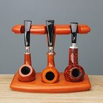 JTYX Tobacco pipe Wooden Display Stand Rack Hold for 3 Smoking Pipes Wooden Pipe Rack Universal