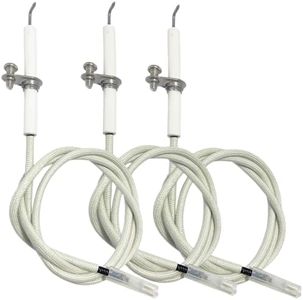 MCAMPAS 3 Packs Grill Igniter Wire kit & Ceramic Electrode Replacement Parts for Select Gas Grill Models by Aussie, BBQ Grillware and Others