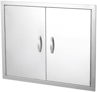 GarveeLife BBQ Access Door 31" W x 24" H, Double Outdoor Kitchen Door, Weatherproof Built in 304 Stainless Steel with Handle for Outside, Commercial, BBQ Island, Grilling Station, Outside Cabinet