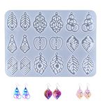 9 Pairs Resin Earring Molds Handmade Pendant Casting Molds Crystal Crafting Jewelry Molds Silicone DIY Epoxy Mould for DIY Earring Charm Pendant Making