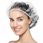 Disposable Shower Caps, 100 Pcs Clear Elastic Hair Shower Caps Waterproof Hair Caps for Women and Girl Shower, Spa, Travelling