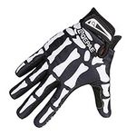 Azarxis Full Finger Cycling Gloves, Anti Slip Mountain Bike Glove with Breathable Shock-Absorbing Pad Skeleton Design for Men Women for ATV BMX MTB Riding Motorcycling (Black, L)