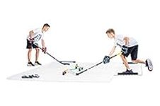 Hockey Revolution 8-Pack Dryland Flooring Tiles - Slick Interlocking Training Surface for Stickhandling, Shooting, Passing - Suitable for Indoor & Outdoor Use - 9.4 Square Feet (Puzzle 8)