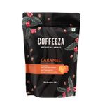 COFFEEZA Caramel Flavoured Ground Coffee Powder | Medium Grind (Pour-Over, Aeropress & Filter Coffee) | 100% Arabica Premium Grade, Medium Roasted - 250Gm, Bag