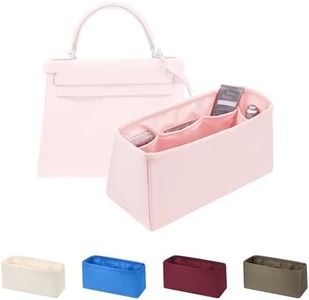 KINGS IN BAG Organizer Insert for Kelly 40, Silky Purse Organizers for Inside Purse, Lightweight Shaper Compatible with Hermes Kelly 40 Bag, Multi Color Options(Pink, KE 40)