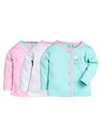 BABY GO FULL SLEEVE SET OF 3 TEES COMBO FOR BABY GIRLS(0-3M,PINK)