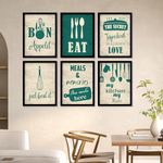 kotart Restaurant Quotes Framed Posters for Kitchen Wall Decoration - Posters with Frame for Cafe/Restaurant Wall Decor (10 x 13 inch, Kitchen 6)