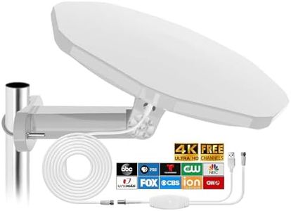 RV TV Antenna Outdoor Long Range, 360° Omni-Directional Reception Digital HD TV Antenna with Amplifier, Outdoor Digital Tv Antenna for Smart Tv——16ft Coaxial Cable