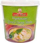 Mae Ploy Vegetarian Green Curry Paste with Authentic Thai Spices Like Shallot, Green Chili Pepper, Lemongrass, Galangal, Kaffir Lime, No MSG, Preservatives Or Artificial Coloring (35 oz Tub)