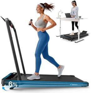 MERACH Walking Pad Treadmill with 6% Incline, 2-in-1 Foldable Treadmill for Home with Handrails, 3.0HP Motor, Max Speed 12km/h, LED Display & Smart APP, 300 LBS Weight Capacity, Space-Saving Design