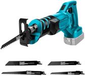 WingFly Cordless Reciprocating Saw for Makita 18 V Battery, Professional Reciprocating Saw with 4 Saw Blades, 3000 RPM Electric Reciprocating Saws with Continuous Speed Switch, Can Be Metal, Wood