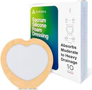 ALMORIS Sacral Silicone Foam Dressing with Border - 7"x7" High-Absorbency Bandages for Wounds - Gentle Adhesion Sacrum Foam Dressing for Wound Care, Pressure Ulcers, Breathable Bed Sore Bandages, 10Pk