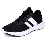 Nautica Men's Sneakers - Stylish and Comfortable Casual Shoes for Fashionable Walking and Running | Lace-Up Athletic Footwear-Manalapin, Black White Manalapin, 9.5