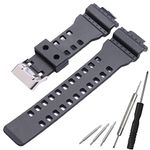 WRISTARMOR Resin Replacement Watch Band for Casio G-Shock GD120/GA-100/GA-110/GA-700 Mens Strap