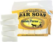Amish Farms Fragrance-Free & Dye-Free Natural Bar Soap for Sensitive Skin (All-White) - Made in USA, Unscented Moisturizing Bar Soap Soap 150 Grams Each (5 Bars)