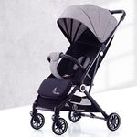 R for Rabbit Pocket Air Stroller Baby Stroller|Portable Travel Friendly Pre Installed Baby Stroller & Pram For Baby / Newborn|Stroller For Baby Boys & Girls Of Age 0 To 3 Y|6 M Warranty|(Grey)