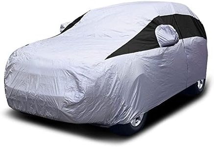 Titan Lightweight Poly 210T Car Cover for Mid-Size SUV 188-206". Waterproof, UV Protection, Scratch Resistant, Driver-Side Zippered Opening. Fits Explorer, Grand Cherokee and More.