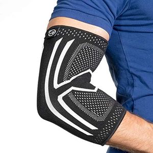 Run Forever Elbow Compression Sleeve - Support Brace for Tendonitis, Arthritis, Bursitis (Medium)