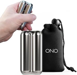 ONO Roller - Handheld Fidget Toy for Adults | Help Relieve Stress, Anxiety, Tension | Promotes Focus, Clarity | Compact, Portable Design (Natural, Junior Size - Stainless Steel)