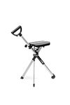 Farm Cottage Brands Ta-Da® SERIES 2 Seat Stick / Chair in BLACK - takes 130Kg 20 stone. The walking cane that converts to a tripod chair, for watching sports, & rest (BLACK, 870mm)