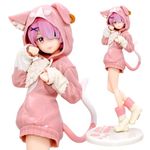 MIFKLMV Ra-m Action Figure, Anime Figure Ra-m，Re,Zero, Starting Life in Another World，8.2 Inch PVC Action Girl Figurine Toys Collectible Model Indoor Decoration Ornaments Gifts - Pink