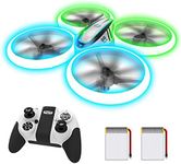 Q9s Drones for Kids,RC Drone with Altitude Hold and Headless Mode,Quadcopter with Blue&Green Light,Propeller Full Protect,2 Batteries and Remote Control,Easy to fly Kids Gifts Toys for Boys and Girls