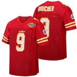 Aniwante Waterboy #9 Bobby Boucher Jersey,Adam Sandler Movie Mud Dogs Bourbon Bowl Football Jerseys, Red, Medium