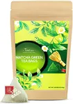 TeeLux Matcha Green Tea Bags, Classic Premium Japanese Matcha + Sencha Green Tea, Super Antioxidant, Zero Calories, Caffeinated, 100 Count