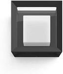 Philips Hue White & Color Ambiance Econic Outdoor Wall Light Fixture, Outdoors Lights, Square Wall Lantern (Hue Hub Required, Works with Alexa, Apple Homekit & Google Assistant), Black