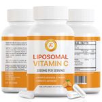 Liposomal Vitamin C 2200mg, Max Absorption, High Strength, Antioxidant, No additives, Non-GMO, 60 Capsules