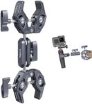 SMALLRIG Super Clamp with Double Crab-Shaped Clamps, Double Camera Clamp, Magic Arm Double Ball Head Adapter for Action Camera, Tripod, Umbrella, Photography Reflector, Handlebar, Crossbar - 4103B