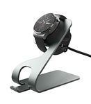 MoKo Charger Compatible with Huawei Watch GT 2 Pro, GT 3/GT 3 Pro, GT Runner, Watch 3/3 Pro, Watch D, Aluminum Alloy Charging Station with USB Charging Cable 150cm, Grey