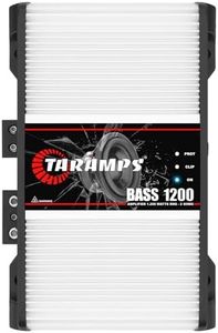 Taramps Bass 1200 2 Ohms Monoblock Amplifier 1200 Watts Rms 1 Channel 14.4VDC Output Power, Full Range RCA/High Level Input, Car Audio Sub/Bass System - Monitor Level Remote Included