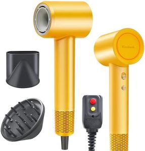 Rizzdeek Dries Hair Quickly 500 Million Ion Hair Dryer, Low Noise 110,000 RPM Professional High Speed Fast Drying Lightweight 1627W Blow Dryer,Gifts for Women for Home and Travel, Dark Yellow