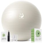 Slim Panda Anti-Burst Exercise Ball - Heavy Duty Stability Ball for Yoga & Fitness - Non-Slip Yoga Ball for Core Training & Posture - Includes Pump
