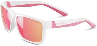 ACBLUCE Girls Sunglasses for Kids Polarized Child Teen Youth Sports Softball Beach Running Cycling Pink Glasses for Age 6-12