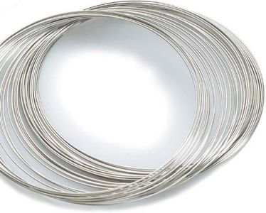 30 Circles Silvertone Rigid Steel Necklace Memory Wire ~Jewelry Making~