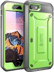 SUPCASE Unicorn Beetle Pro Series Case Designed for iPhone 7 / 8 / iPhone SE 2 (2020) / iPhone SE 3 (2022), Full-body Rugged Holster Case with Built-in Screen Protector (Green/Gray)