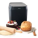 Panasonic SD-ZP2000W Crusty Loaf Artisan Bread Maker, No Manual Kneading Required, Dual Temperature Sensors, 18 Automatic Programmes, black