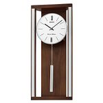 Seiko QXH068B Dual Chimes Wooden Wall Clock with Pendulum