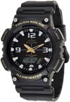 CASIO AQS810W-1B Unisex Black Analog/Digital Watch with Black Band