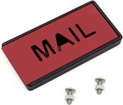 superbobi Mailbox Flag Front Mount Brick Stone Mailbox Stylish Replacement 4" x 2" x 0.5" (Black)