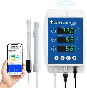 Bluelab Guardian Monitor Wi-Fi for Real-time pH, Temperature, and Conductivity (TDS) Measurements in Water with Calibration, 3 in 1 Digital Nutrient Meter for Hydroponic Systems and Indoor Plant Grow